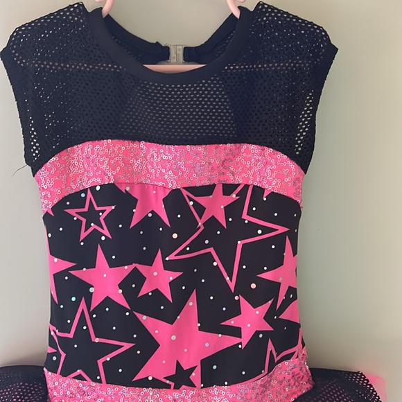 Beautiful pink and black youth girls ISC (size 6-7) dance costume. - Picture 2 of 5
